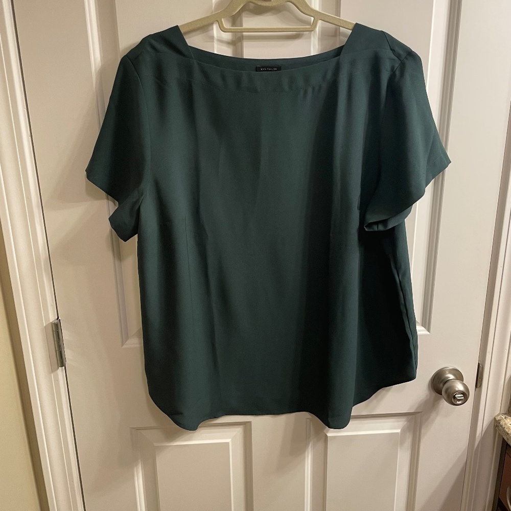 Ann Taylor Dark Green Blouse